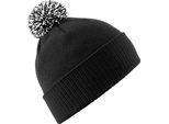 Beechfield - Berretto Da Uomo/Donna Unisex BC4657 (Taglia Unica) (Nero/Bianco)