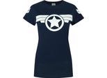 Captain America - Maglietta "Super Soldier"" Da Donna NS5218 (L) (Blu Navy)"