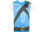 The Legend Of Zelda: Breath Of The Wild - Maglietta Da Uomo NS5257 (L) (Bianco/Blu)