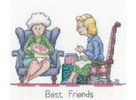 Set Per Punto Croce Heritage Aida "Best Friends"", Schema Contato, GYBF1583-A, 16X12Cm"