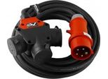 Cavo Di Prolunga Cee 10M Con Accoppiamento A 3 Vie Schuko 3X230V 5X1,5Mm2