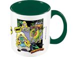 Jurassic Park - Tazza Da Caffè "In Your Face Anime"", Interno Bicolore PM4817 (Taglia Unica) (Verde Scuro/Bianco)"