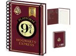 Harry Potter - Taccuino, Piattaforma 9 3/4, A5 PM4823 (1,8 Cm X 21 Cm X 15,5 Cm) (Rosso Borgogna)