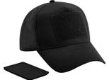 Beechfield - Cappello Da Baseball Con Patch Removibile Per Uomo/Donna Unisex BC5013 (Taglia Unica) (Nero)