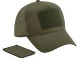 Beechfield - Cappello Da Baseball Con Patch Rimovibile Per Uomo/Donna Unisex BC5013 (Taglia Unica) (Verde Militare)