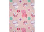 Peppa Pig - Coperta, In Pile, Icona AG607 (150 Cm X 100 Cm) (Rosa/Bianco)