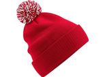 Beechfield - Berretto "Snowstar"" In Materiale Riciclato BC4951 (Taglia Unica) (Rosso/Bianco)"