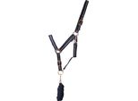 Hy - Set Cavezza E Guinzaglio Per Cavallo, Glitter BZ4699 (Pony) (Blu Navy)