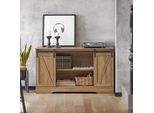 Sobuy FSB60-BR Credenza Armadio Da Soggiorno Cassettiera Armadio Da Cucina Armadio Da Corridoio Armadio Laterale Mobiletto Tv Wd Circa 120X70X40Cm