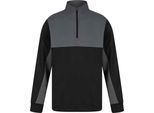 Finden & Hales - Top In Pile Con Zip Corta Per Bambini PC4714 (158) (Nero/Grigio Metallizzato)