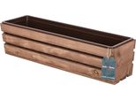 Kotarbau® Fioriera In Legno Marrone Con Inserto In Plastica 60 X 18 X15 Cm Vaso Per Fioriera