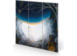Julia Crossland - Lavagna "Winter Hares"", Quadrata PM5220 (30 Cm X 30 Cm) (Bianco/Blu)"