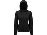Tridri - Felpa Con Cappuccio E Zip Integrale Da Donna RW8377 (Xxs) (Nero)
