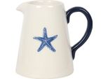 Something Different - Blumenkrug "Coastal Charm"", Seestern SD4073 (12 Cm X 24 Cm X 23,3 Mm) (Weiß/Blau)"