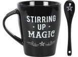 Something Different - Set Di Tazze "Stirring Up Magic"" In Ceramica SD4005 (Taglia Unica) (Nero/Bianco)"