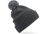 Beechfield - Berretto "Snowstar"" PC5099 (Taglia Unica) (Grigio Grafite/Grigio Chiaro)"