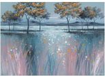 Diane Demirci - Stampa Su Tela Con Cornice "Evening Delight"" PM5453 (40 Cm X 30 Cm) (Blu/Verde/Rosa)"