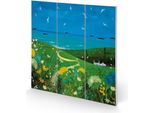 Julia Crossland - Lavagna "Summer"", Cottage PM5270 (30 Cm X 30 Cm) (Verde/Blu/Bianco)"
