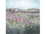 Diane Demirci - Stampa Su Tela Con Cornice "Ricordi Di Primavera"" PM5491 (60 Cm X 60 Cm) (Blu/Verde/Rosa)"