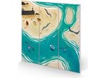 Julia Crossland - Lavagna "Summer Days"", Quadrata PM5241 (30 Cm X 30 Cm) (Blu/Beige)"