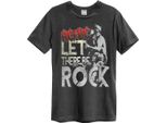 Amplified - Maglietta "Let There Be Rock"" Per Uomo/Donna Unisex GD930 (3XL) (Charcoal)"