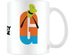 Disney - Tazza Da Caffè "G Topolino"", Alfabeto PM4767 (Taglia Unica) (Bianco/Arancione/Blu)"