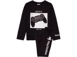 Playstation - Pigiama Bambino Con Pantaloni Lunghi NS6855 (116) (Nero/Bianco)