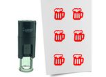 Timbro Combicraft Birra Rotondo Da 10 Mm - Inchiostro Rosso