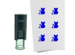 Timbro Combicraft Gatto Rotondo Da 10 Mm - Inchiostro Blu