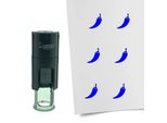 Timbro Combicraft Peperoncino Rotondo 10 Mm - Inchiostro Blu