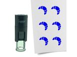 Timbro Combicraft Croissant Rotondo Da 10 Mm - Inchiostro Blu