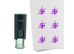 Timbro Combicraft Discoball Rotondo Da 10 Mm - Inchiostro Viola