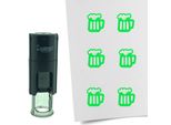 Timbro Combicraft Birra Rotondo Da 10 Mm - Inchiostro Verde