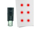 Timbro Combicraft Sun Rotondo Da 10 Mm - Inchiostro Rosso