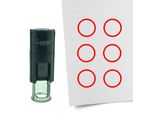 Timbro Combicraft Rotondo Rotondo Da 10 Mm - Inchiostro Rosso