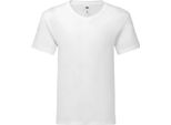 Fruit Of The Loom - T-Shirt "Iconic 150"" Con Scollo A V Per Uomo BC4794 (S) (Bianco)"