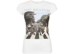 The Beatles - Maglietta Logo Da Donna RO428 (Xxl) (Bianco)