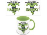 Hulk - Tazza Da Caffè "Hangry"", Interno Bicolore PM4804 (Taglia Unica) (Bianco/Lime)"
