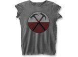 Pink Floyd - Maglietta "The Wall Hammers Burnout"" Donna RO2111 (Xxl) (Antracite)"