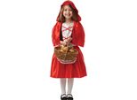 Bristol Novelty - Costume "Cappuccetto Rosso"" - Ragazze BN4780 (128) (Rosso/Bianco)"