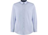 Kustom Kit - Camicia "Premium"" Da Uomo A Maniche Lunghe RW8734 (M) (Azzurro/Blu Navy)"