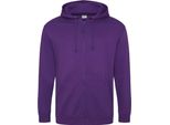 Awdis - Felpa Con Cappuccio E Zip Integrale Da Uomo RW8746 (L) (Digitalesd Lavender)