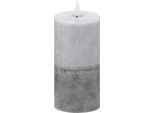 Hill Interiors - Candela Elettrica "Luxe Collection Dipped"", Natural Glow HI3986 (15 Cm X 7 Cm X 7 Cm) (Grigio)"