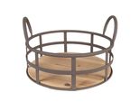 Cesto Portaoggetti Clayre & Eef Ø 25X9/15 Cm Grigio Marrone Ferro
