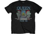 Queen - Maglietta "Tour '80"" Per Uomo/Donna Unisex RO1350 (Xxl) (Nero)"