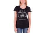 John Lennon - Maglietta "Listen Lady"" Da Donna RO1915 (L) (Nero)"