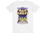 Iron Maiden - Maglietta "Powerslave Japan Flyer"" Per Uomo/Donna Unisex RO1007 (L) (Bianco)"