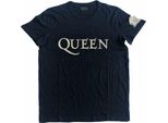 Queen - Maglietta Logo Per Uomo/Donna Unisex RO312 (Xxl) (Blu Navy)
