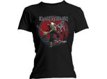 Iron Maiden - Maglietta "Trooper Red Sky"" Da Donna RO1067 (L) (Nero)"