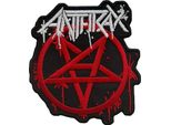 Anthrax - Pentagramma - Iron-On Patch Logo RO3922 (Taglia Unica) (Rosso/Nero/Bianco)